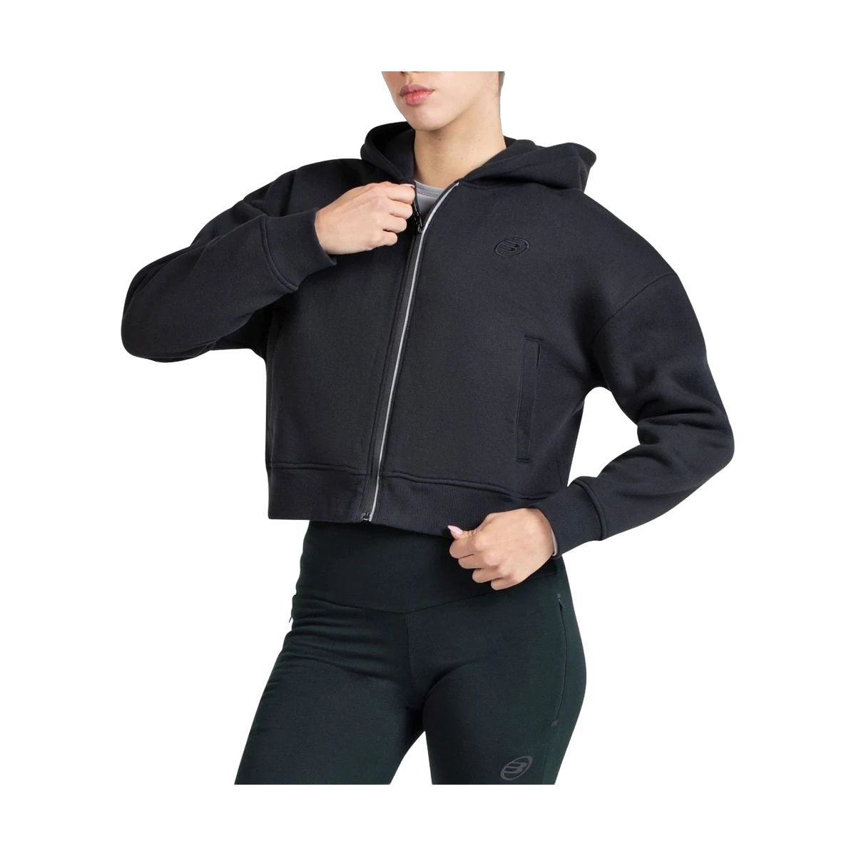 لباس پدل Bullpadel Erasne Cropped Hoodie Women Black