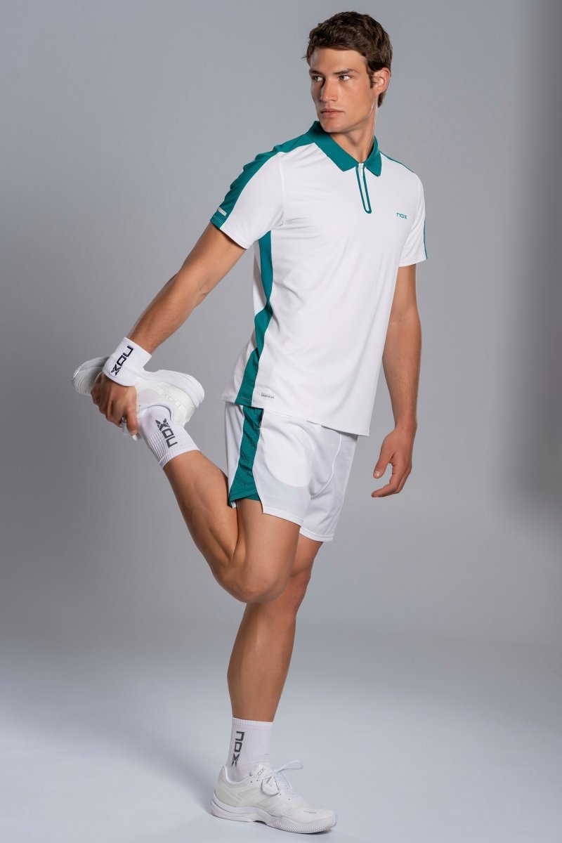 لباس پدل Nox PRO Polo Men White/Ivy Green