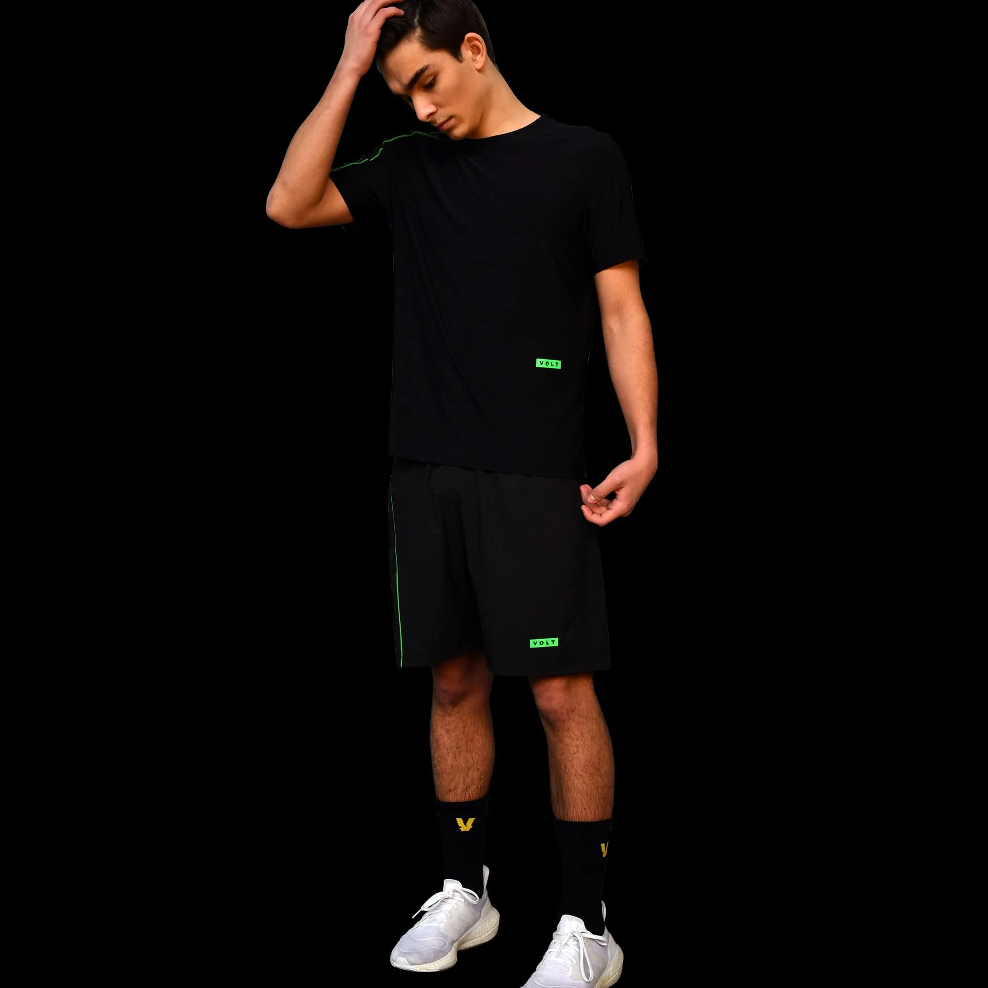 لباس پدل Volt Performance Shorts Black Green
